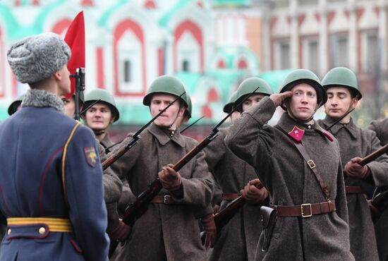 Генеральная репетиция марша, посвященного 78-й годовщине военного парада 1941 года