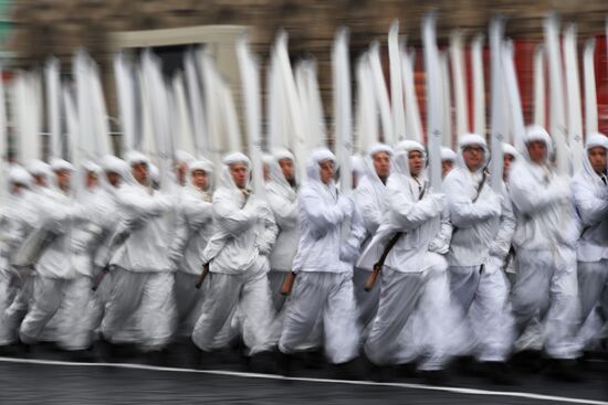 Генеральная репетиция марша, посвященного 78-й годовщине военного парада 1941 года