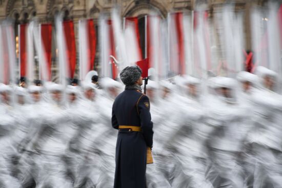 Генеральная репетиция марша, посвященного 78-й годовщине военного парада 1941 года