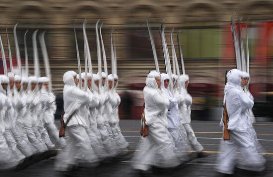 Генеральная репетиция марша, посвященного 78-й годовщине военного парада 1941 года