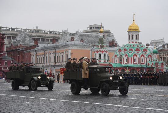 Генеральная репетиция марша, посвященного 78-й годовщине военного парада 1941 года