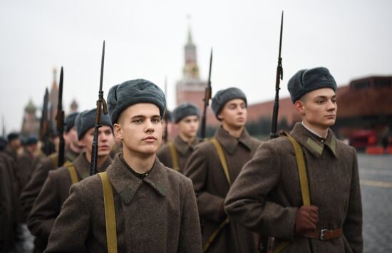 Генеральная репетиция марша, посвященного 78-й годовщине военного парада 1941 года