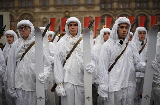 Генеральная репетиция марша, посвященного 78-й годовщине военного парада 1941 года