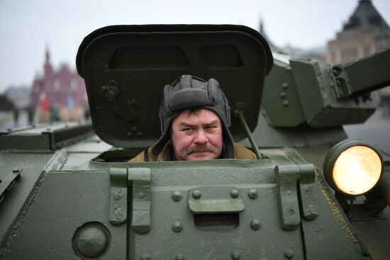 Генеральная репетиция марша, посвященного 78-й годовщине военного парада 1941 года