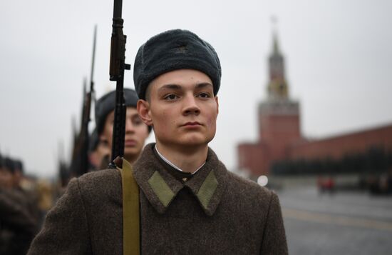 Генеральная репетиция марша, посвященного 78-й годовщине военного парада 1941 года