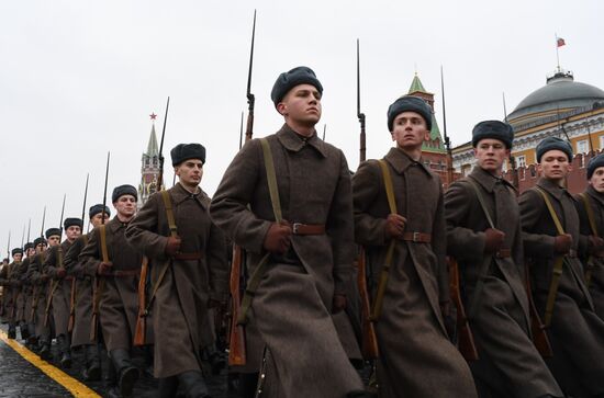 Генеральная репетиция марша, посвященного 78-й годовщине военного парада 1941 года