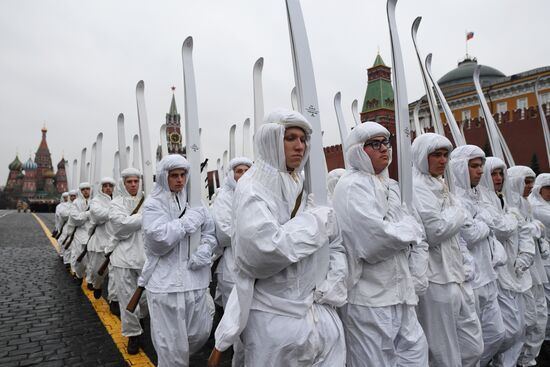 Генеральная репетиция марша, посвященного 78-й годовщине военного парада 1941 года