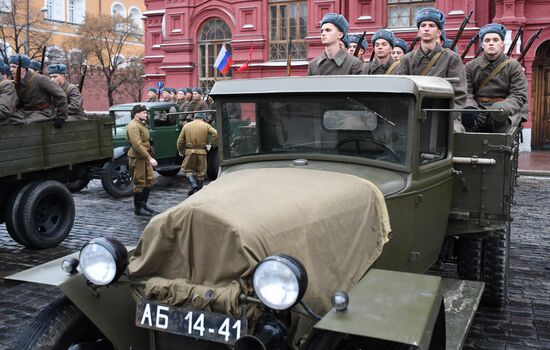 Генеральная репетиция марша, посвященного 78-й годовщине военного парада 1941 года