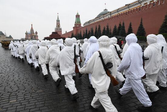 Генеральная репетиция марша, посвященного 78-й годовщине военного парада 1941 года