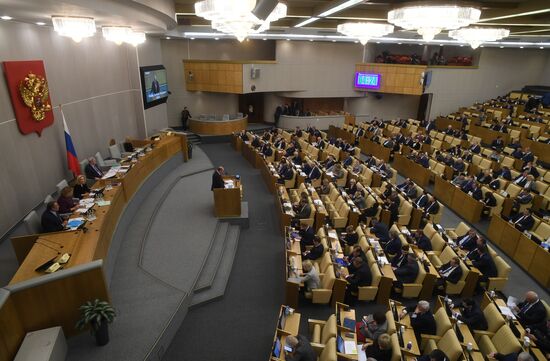 Пленарное заседание Государственной Думы РФ