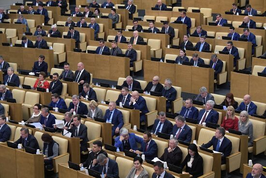 Пленарное заседание Госдумы РФ