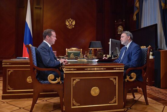 Премьер-министр РФ Д. Медведев встретился с руководителем ФАС РФ И. Артемьевым