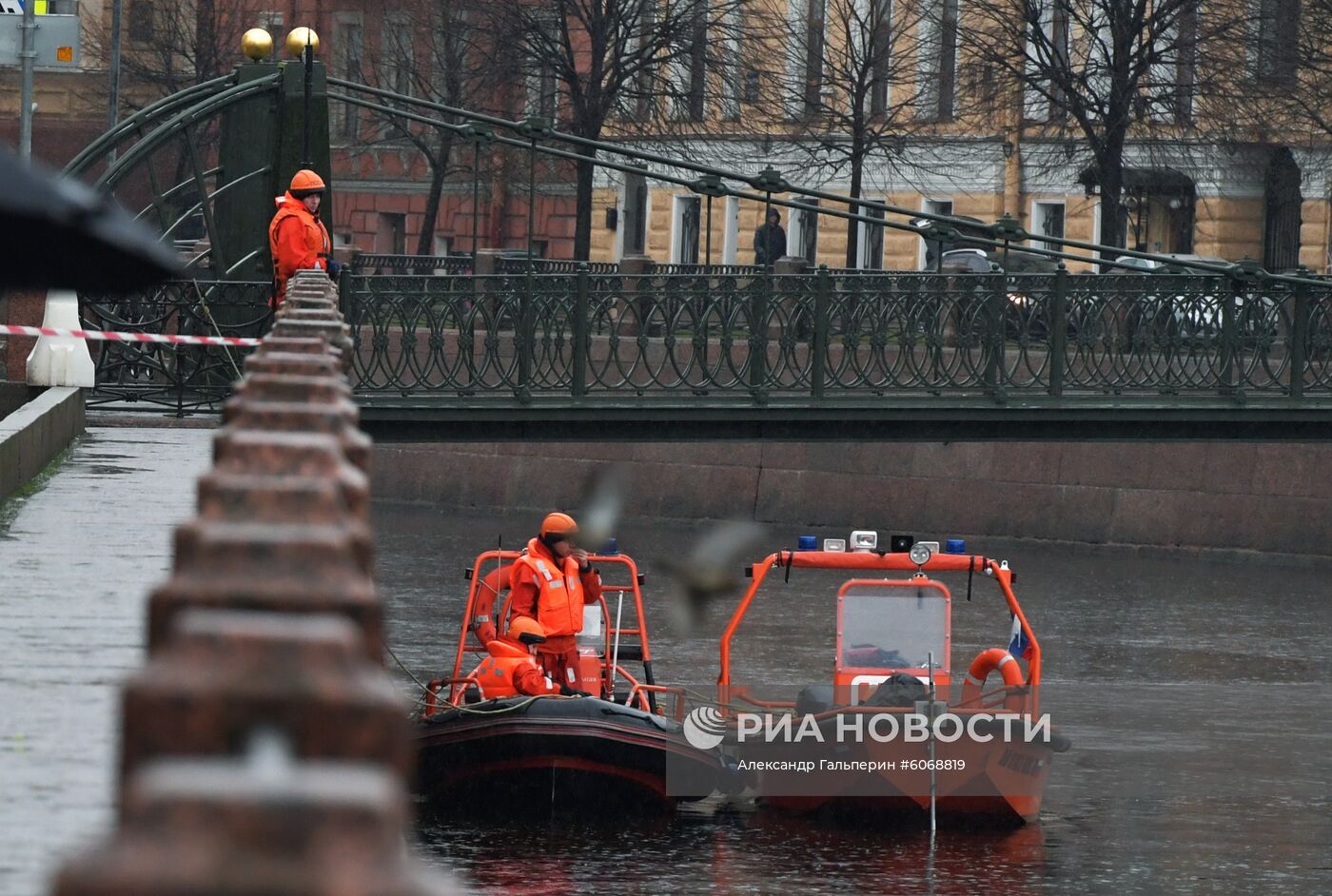 Следственные действия на реке Мойке в Санкт-Петербурге