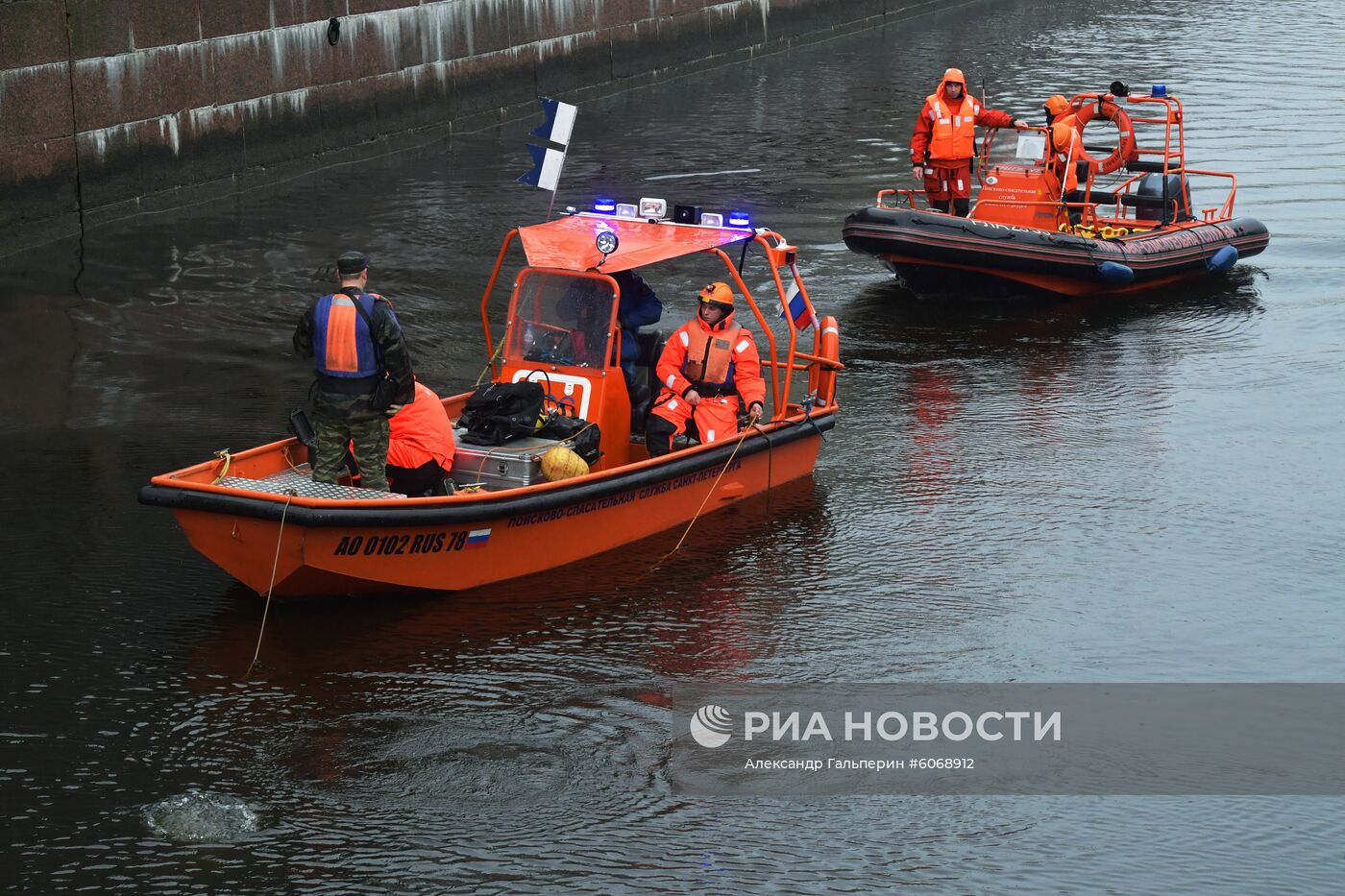 Следственные действия на реке Мойке в Санкт-Петербурге