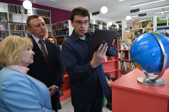 Открытие модернизированной библиотеки в Новосибирской области 