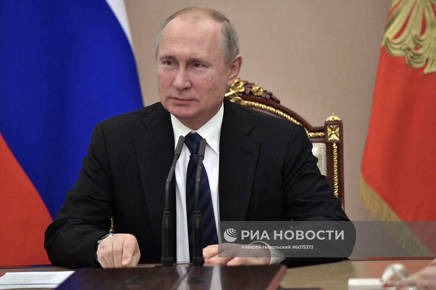 Президент РФ В. Путин провел заседание Совбеза РФ