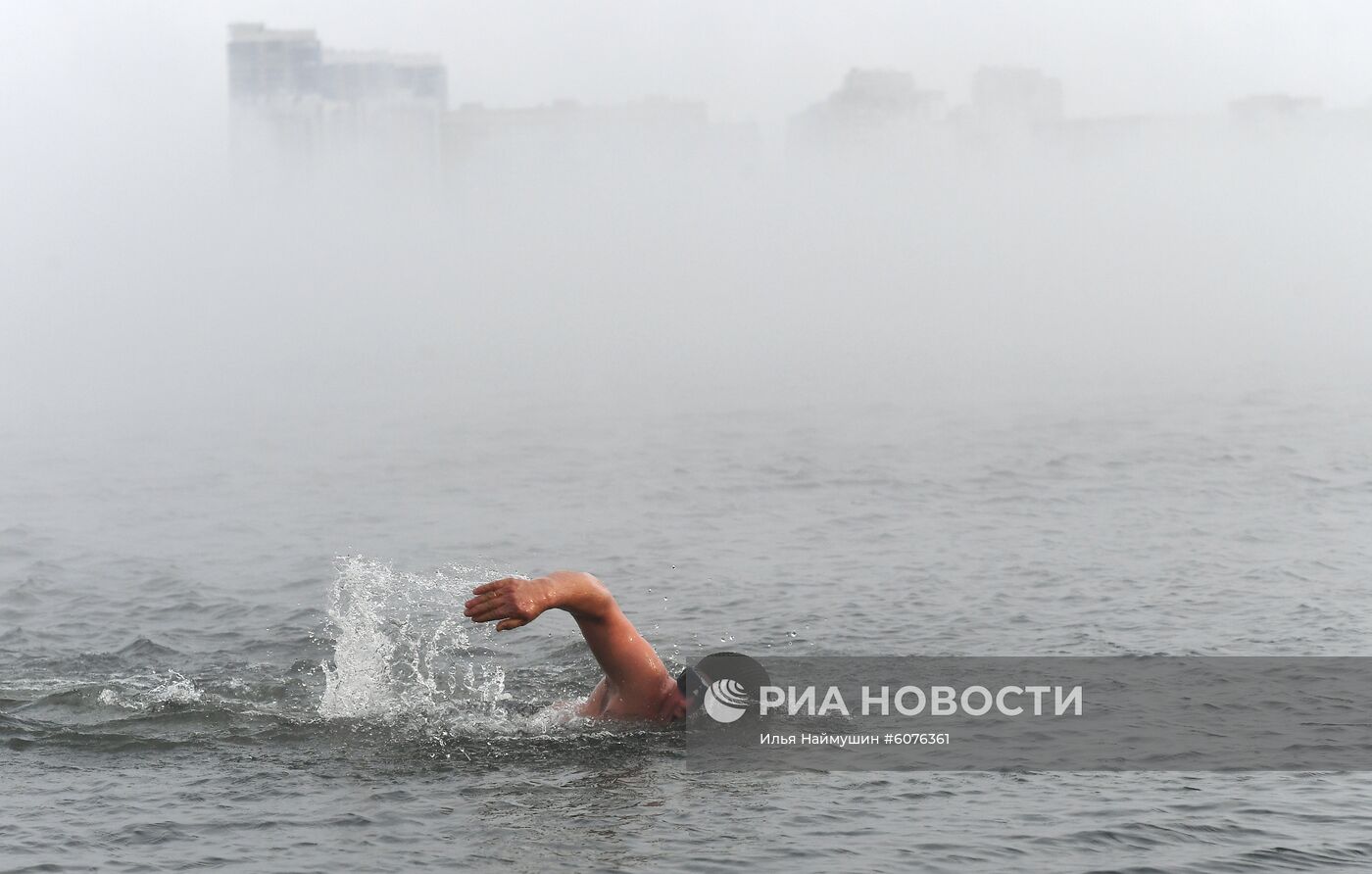 Открытие купального сезона моржей в Красноярске