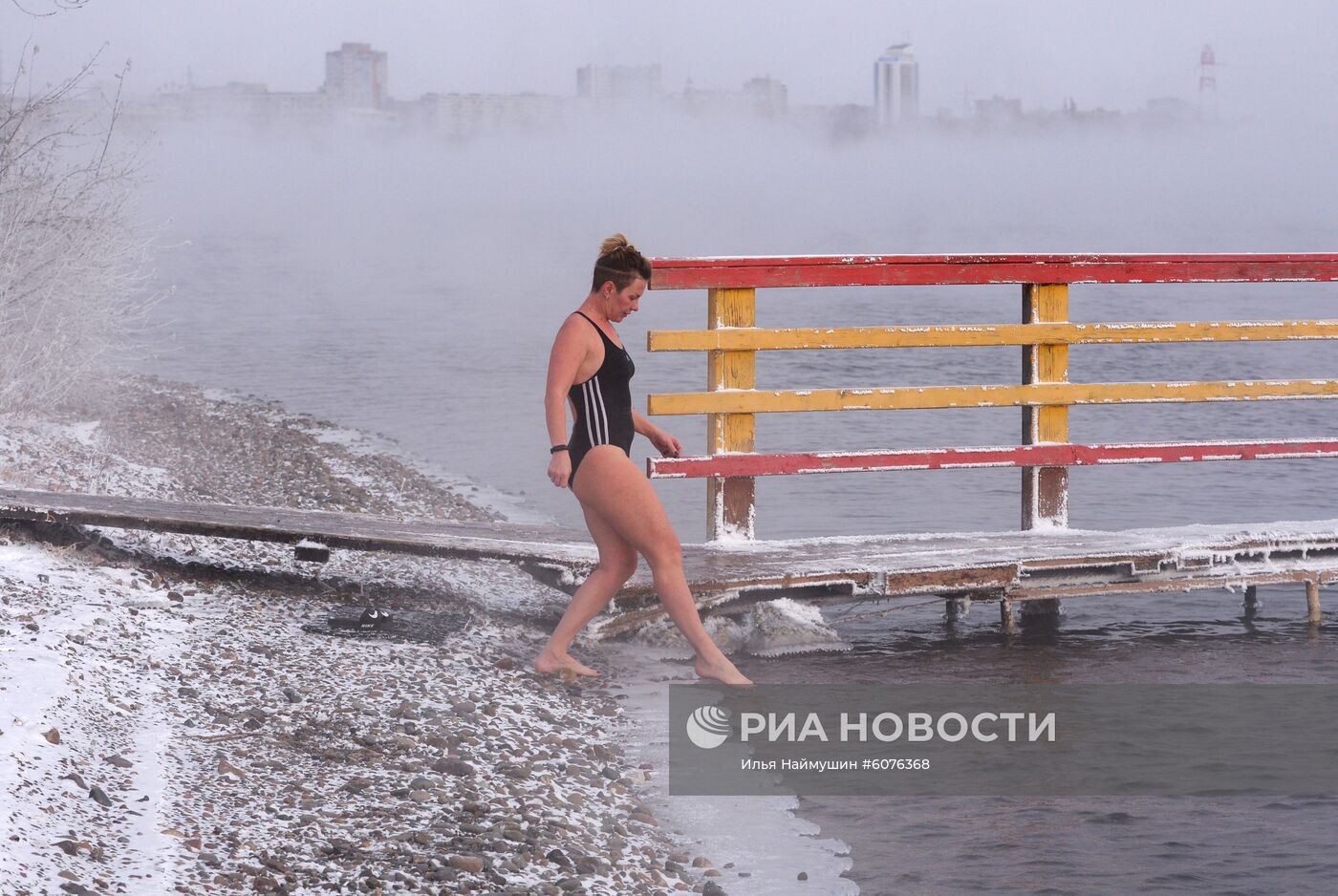 Открытие купального сезона моржей в Красноярске