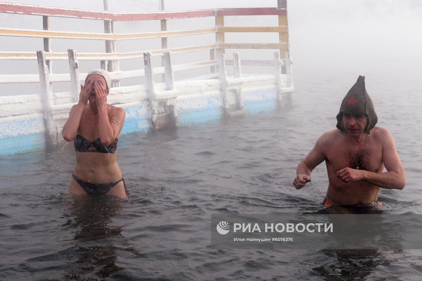 Открытие купального сезона моржей в Красноярске