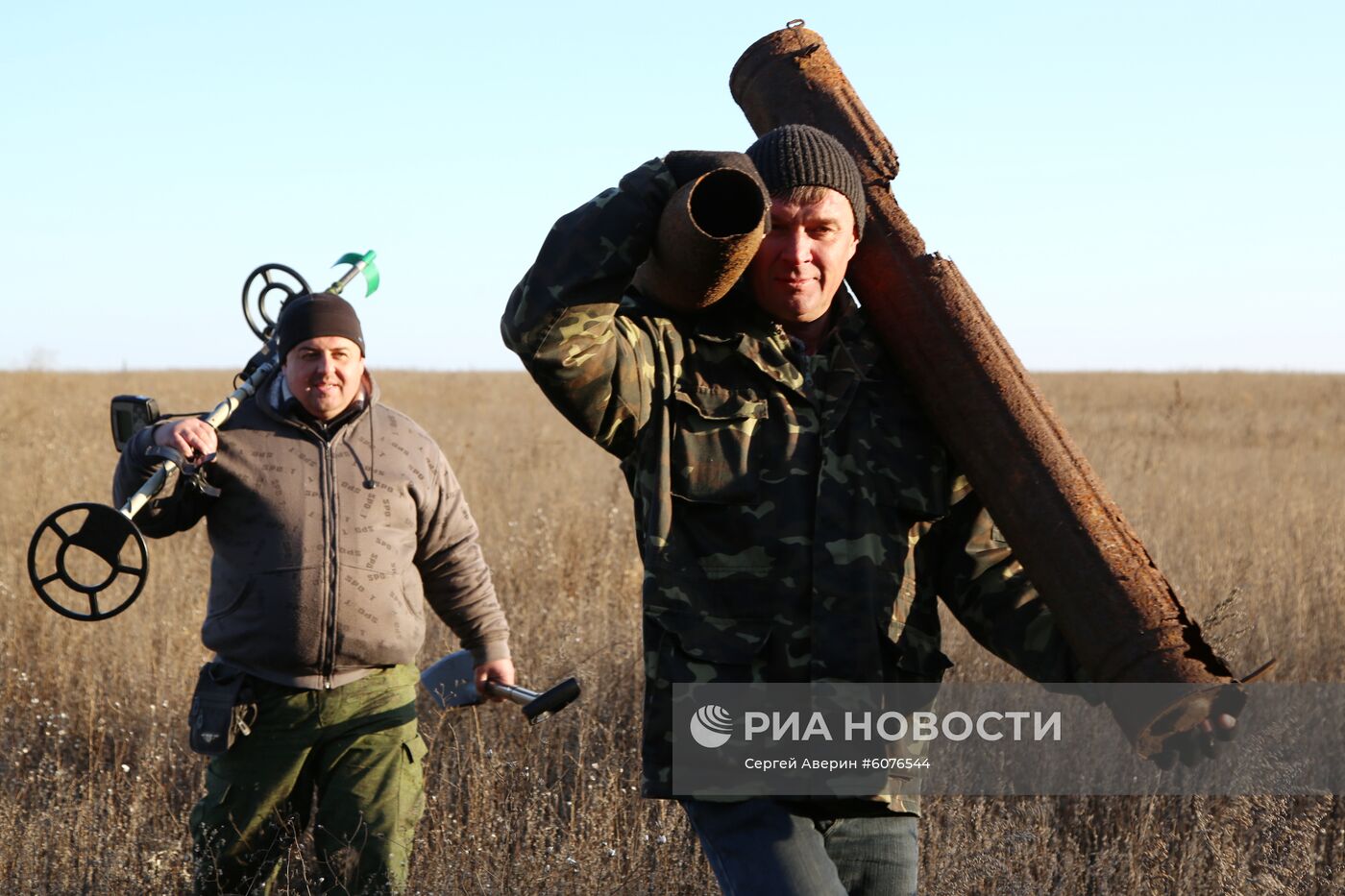 Работы по поискам останков погибших воинов ВОВ в Донецкой области