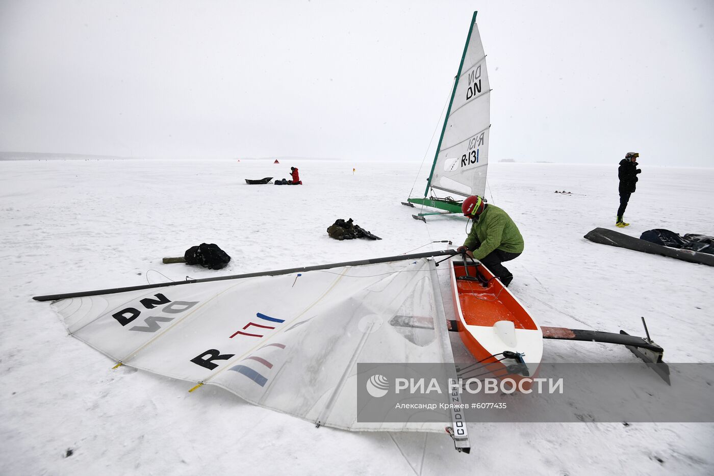 Соревнования по буерному спорту в Новосибирске