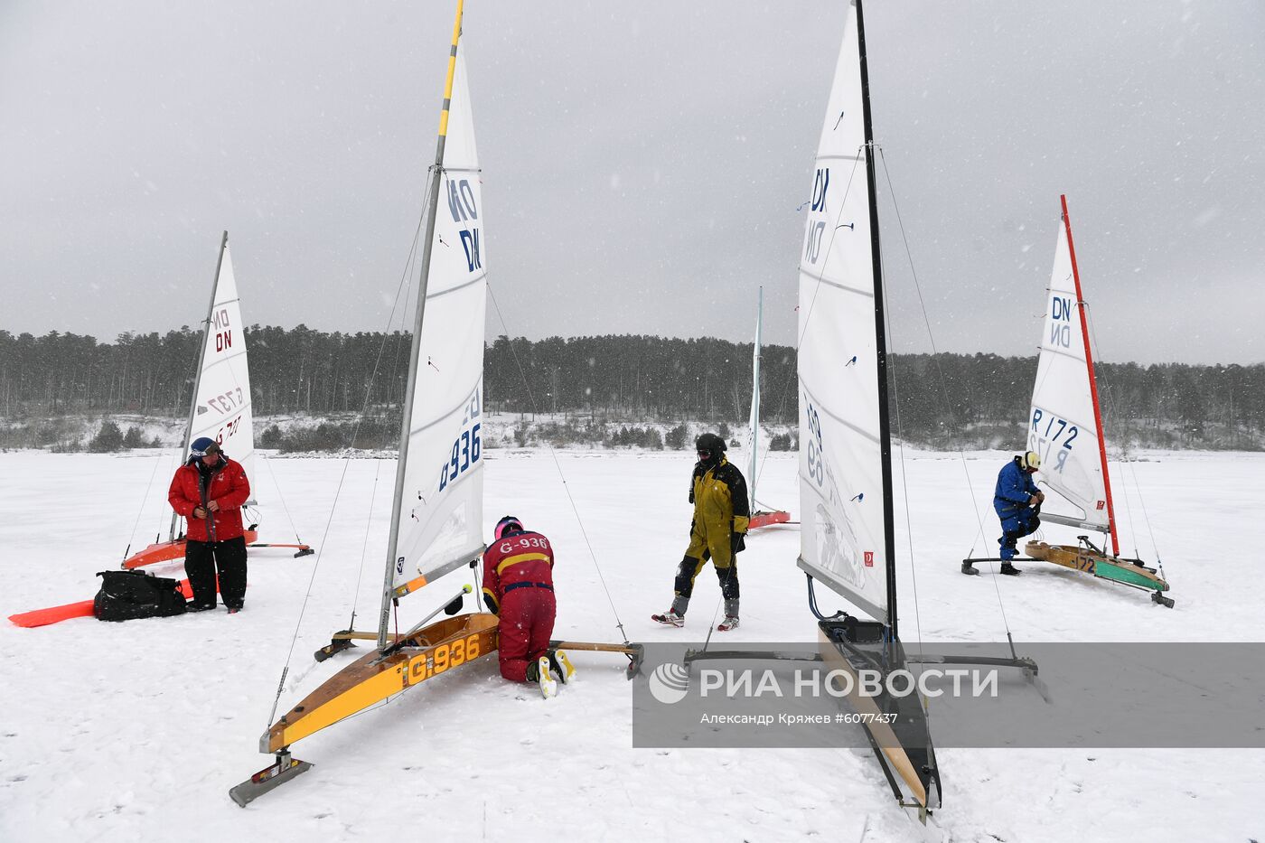 Соревнования по буерному спорту в Новосибирске