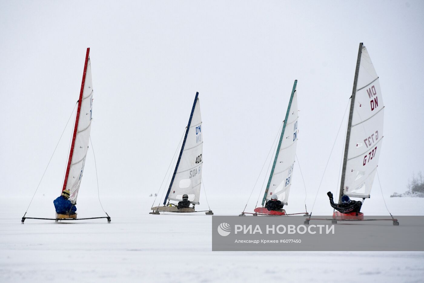 Соревнования по буерному спорту в Новосибирске