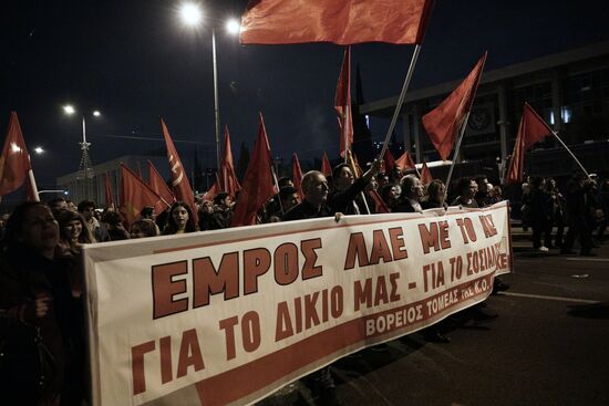 Акции протеста в Афинах