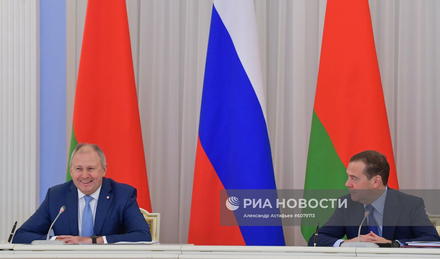 Заседание Совета министров Союзного государства России и Белоруссии