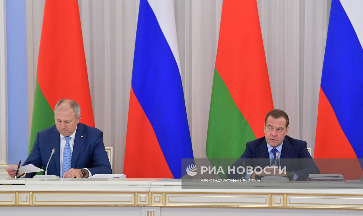 Заседание Совета министров Союзного государства России и Белоруссии