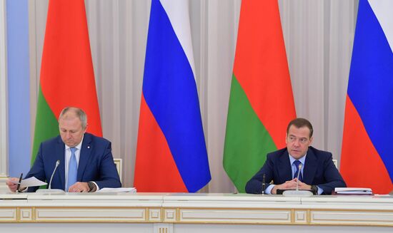Заседание Совета министров Союзного государства России и Белоруссии