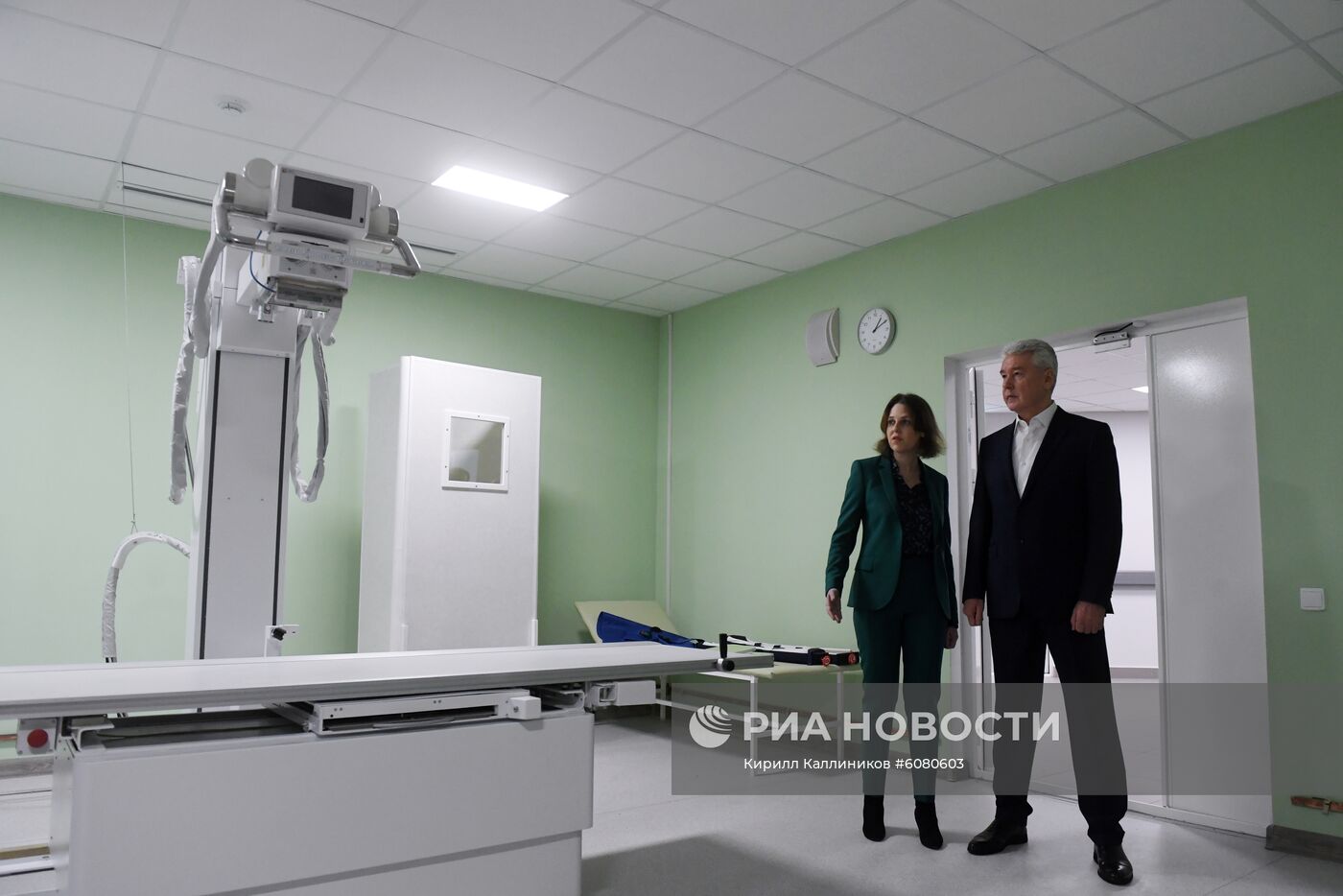 Мэр Москвы С. Собянин посетил детскую поликлинику