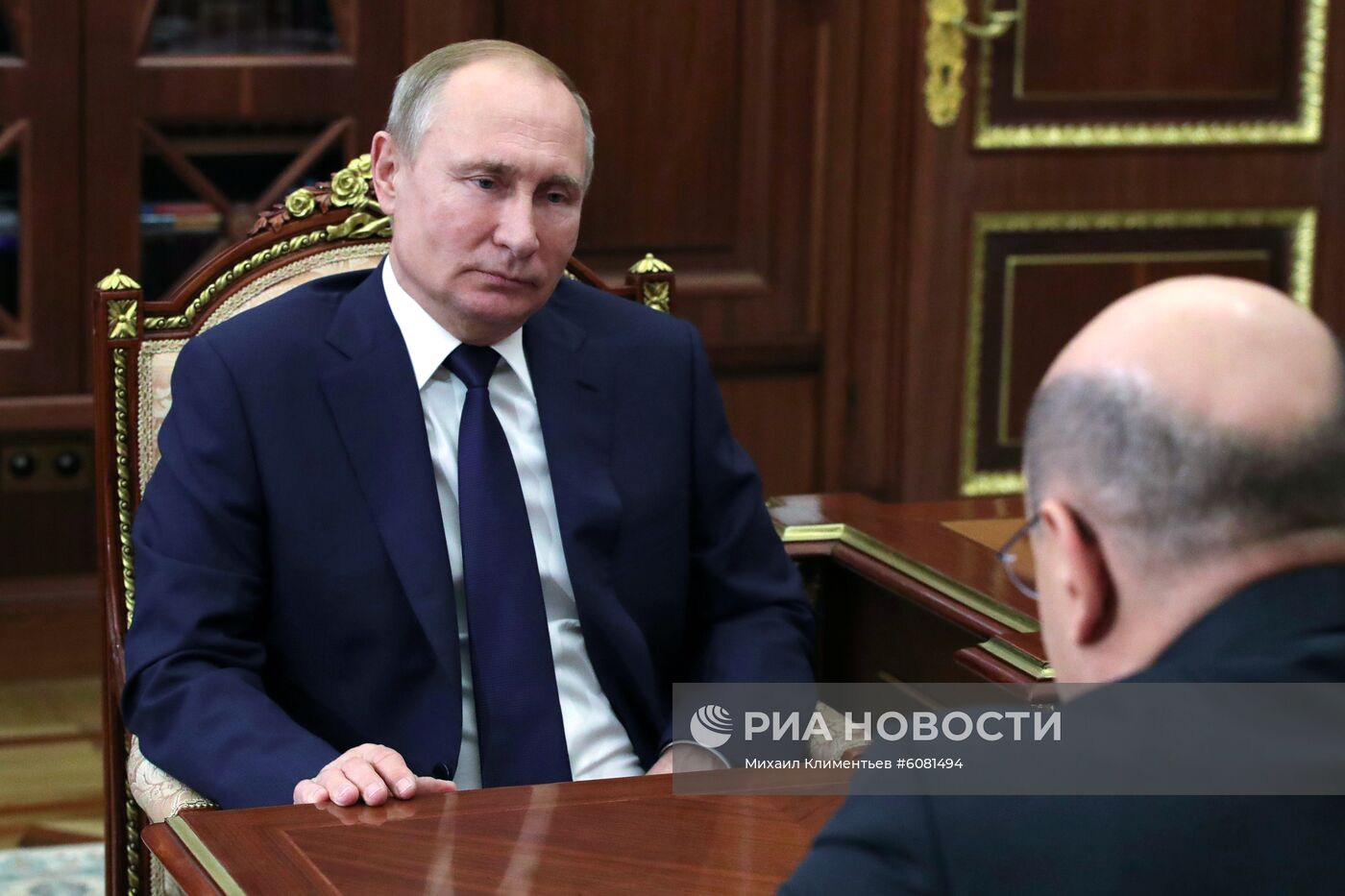 Президент РФ В. Путин провел встречу с главой ФНС РФ М. Мишустиным