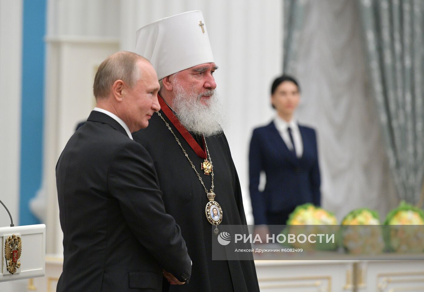 Церемония вручения государственных наград президентом РФ В. Путиным в Кремле