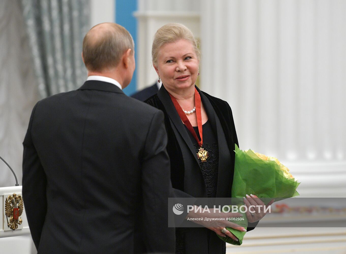 Церемония вручения государственных наград президентом РФ В. Путиным в Кремле