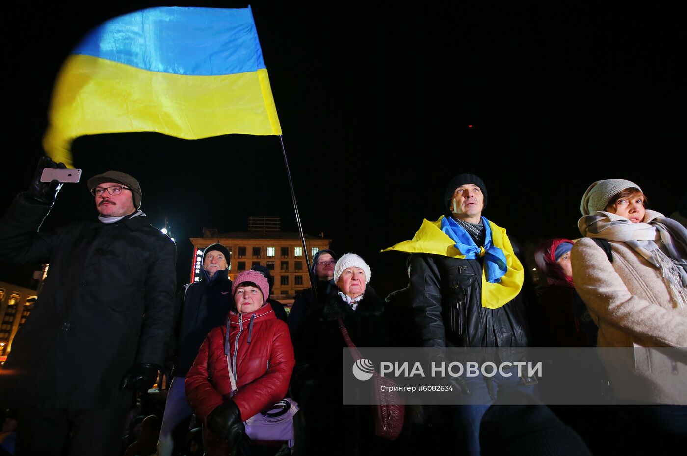 Акции на Украине к годовщине событий на Майдане