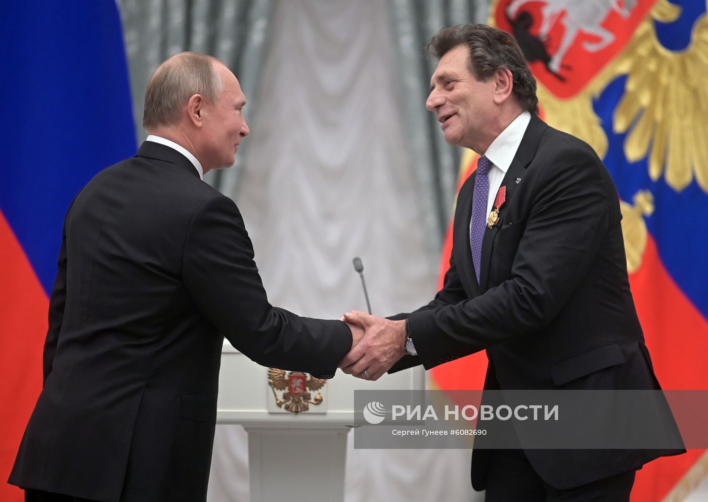 Церемония вручения государственных наград президентом РФ В. Путиным в Кремле