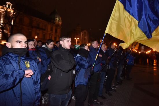 Акции на Украине к годовщине событий на Майдане