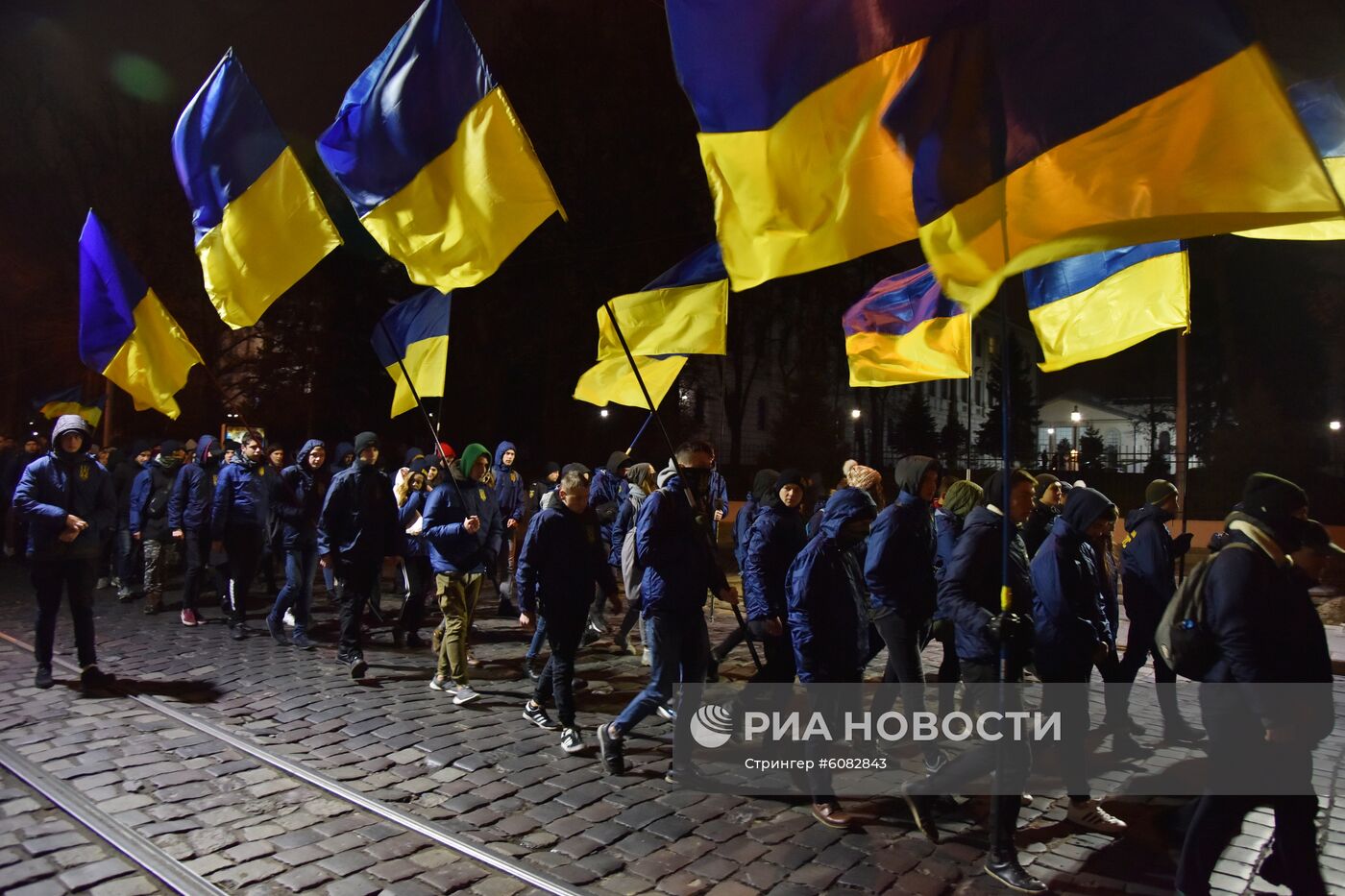 Акции на Украине к годовщине событий на Майдане