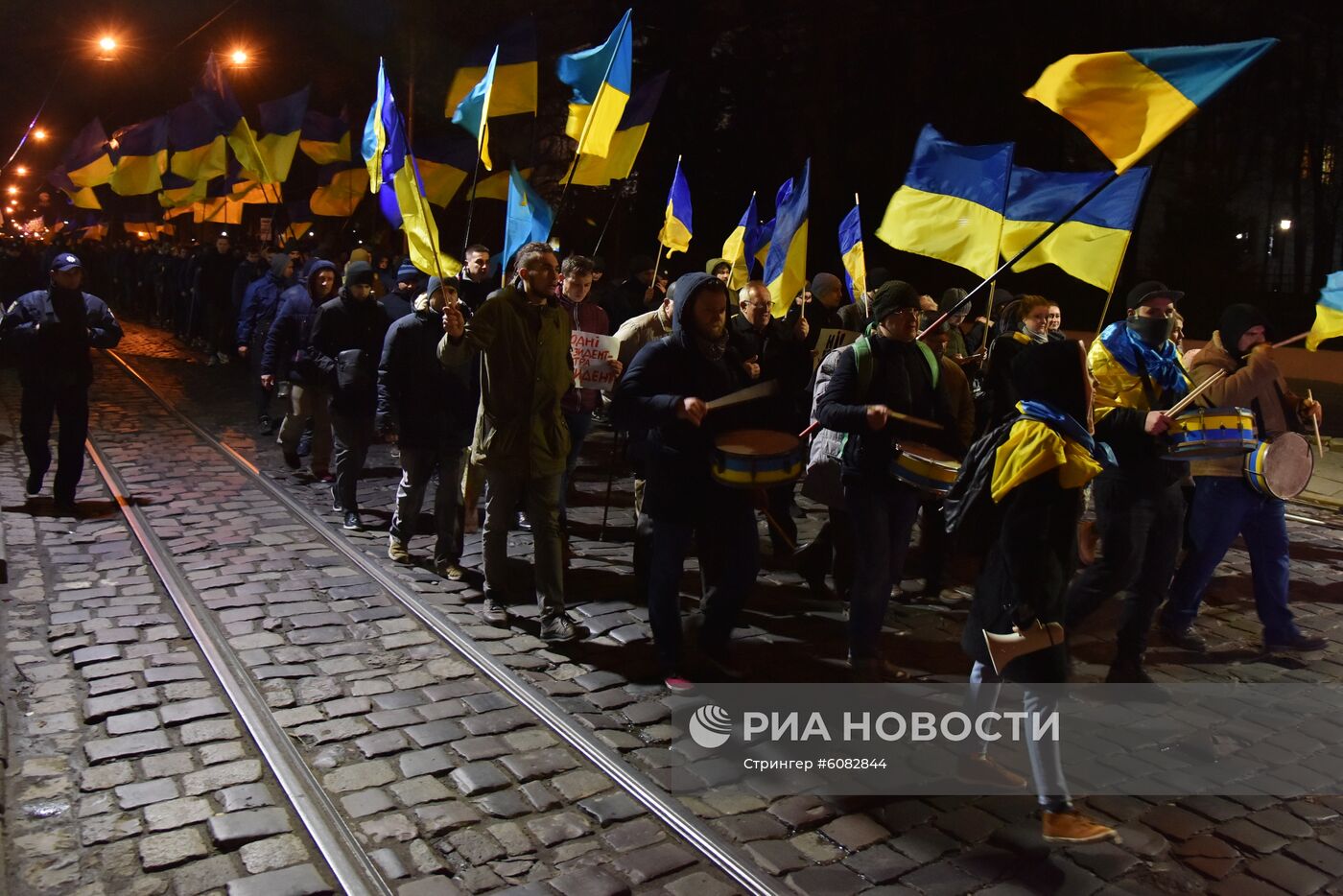 Акции на Украине к годовщине событий на Майдане