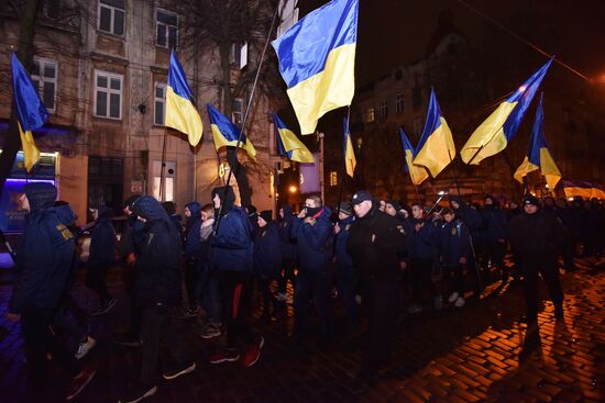 Акции на Украине к годовщине событий на Майдане