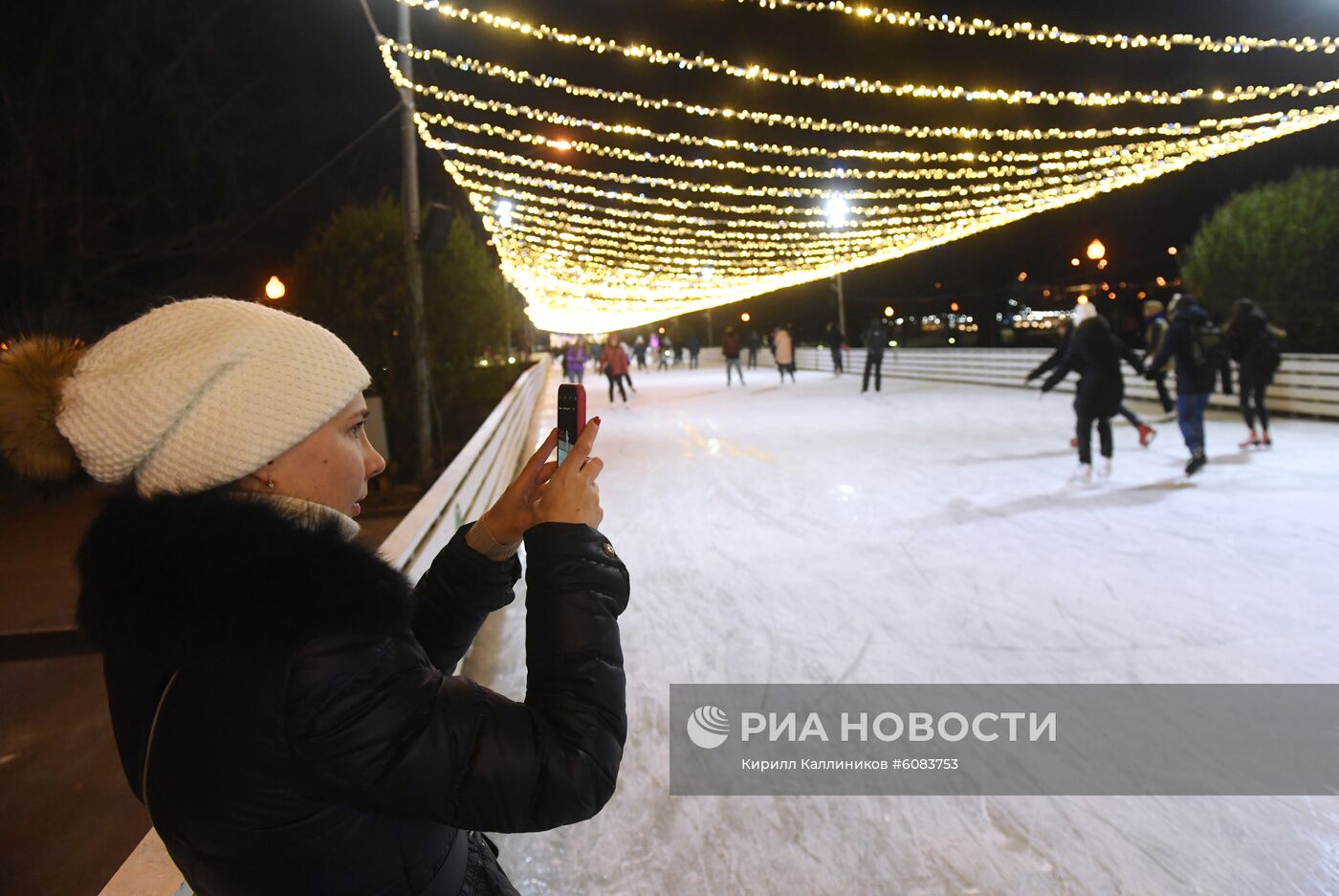 Открытие катка в Парке Горького