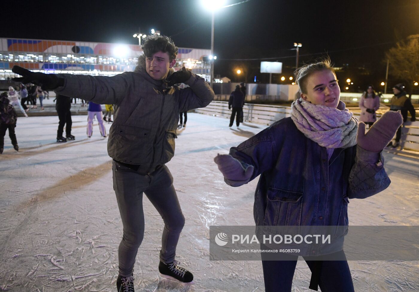 Открытие катка в Парке Горького