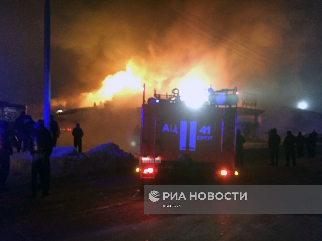 Пожар в ресторане "Кристалл" в Ханты-Мансийском автономном округе