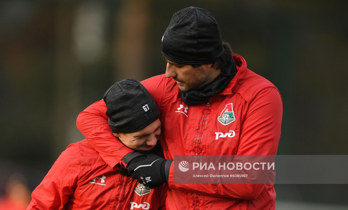 Футбол. Лига чемпионов. Тренировка ФК "Локомотив"