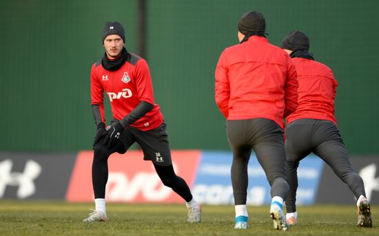 Футбол. Лига чемпионов. Тренировка ФК "Локомотив"