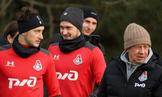 Футбол. Лига чемпионов. Тренировка ФК "Локомотив"