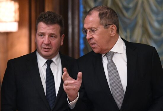 Встреча глав МИД РФ и Исландии С. Лаврова и Г. Тордарсона