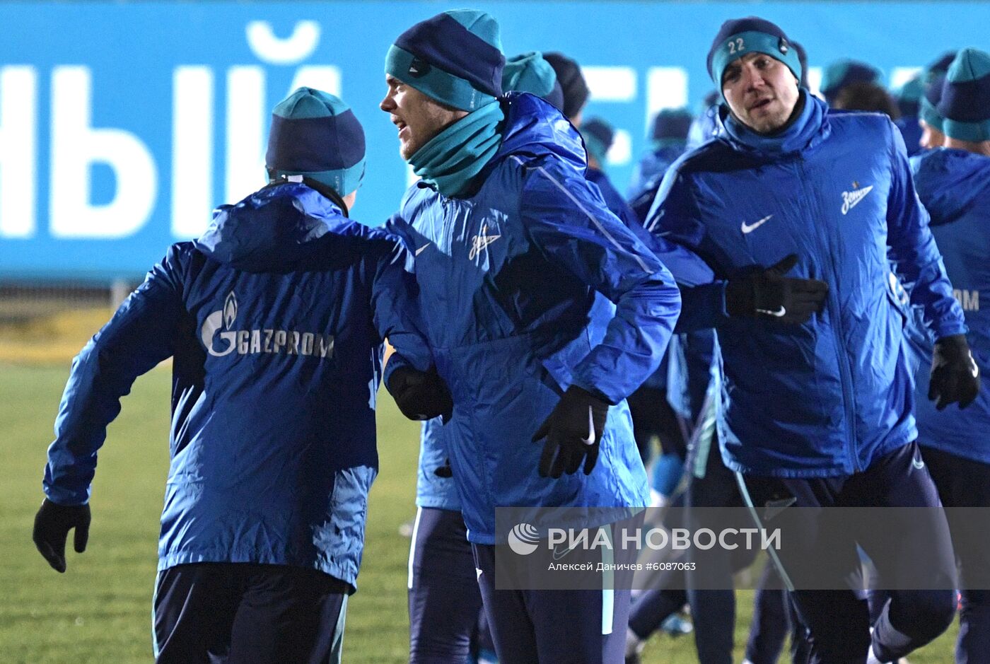 Футбол. Лига чемпионов. Тренировка ФК "Зенит"