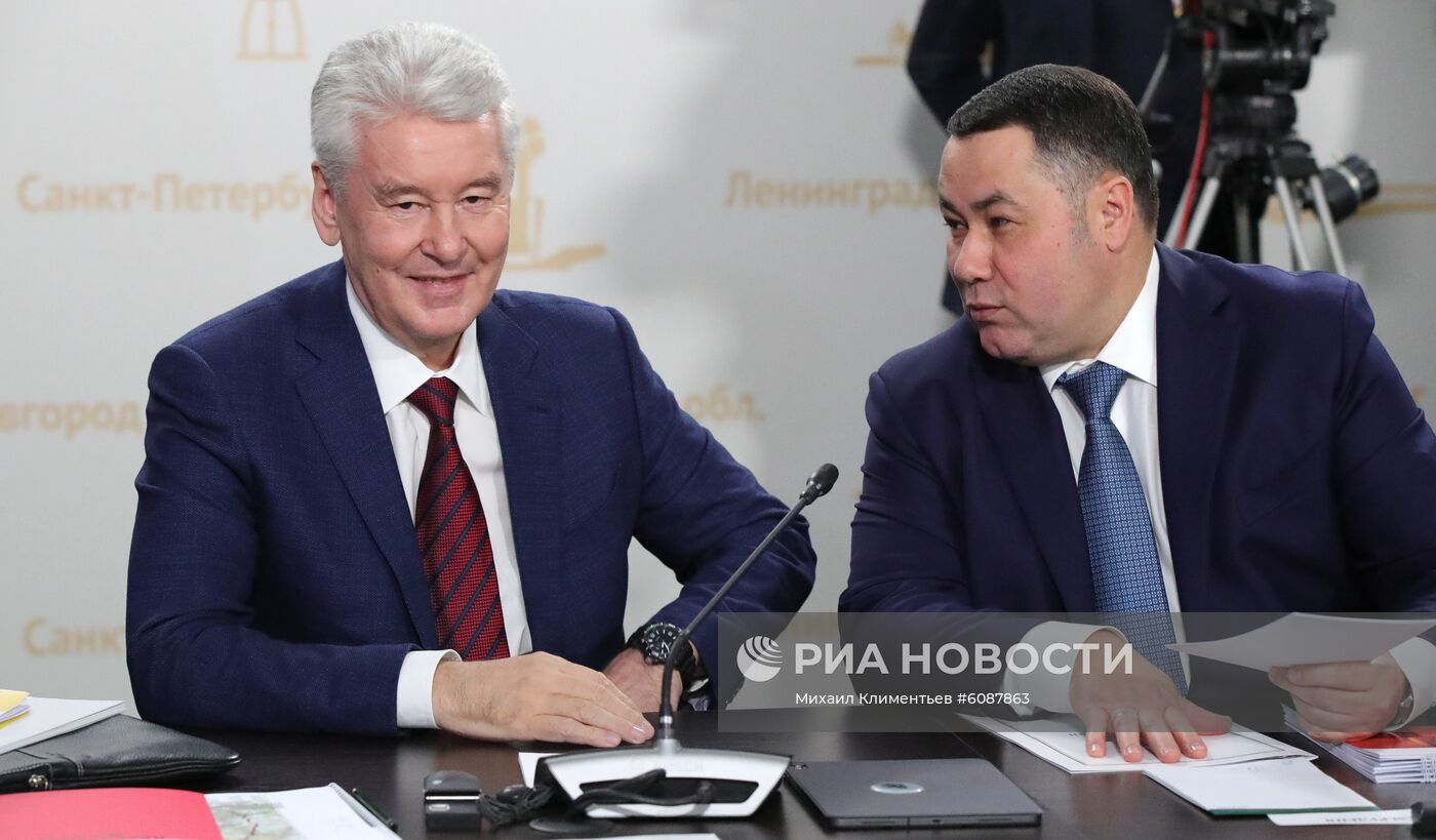 Рабочая поездка президента РФ В. Путина в Санкт-Петербург